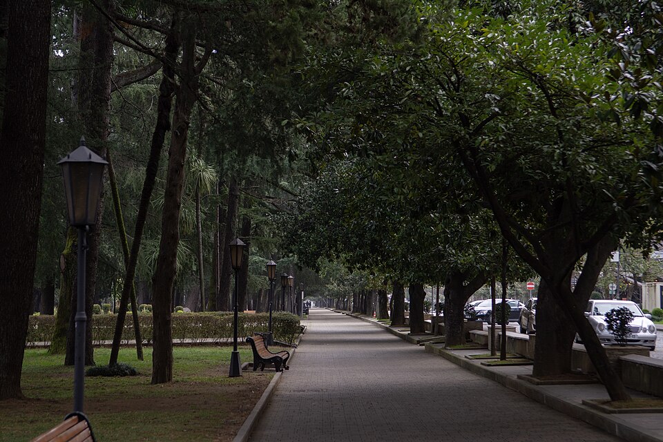 Batumi Boulevard at dusk